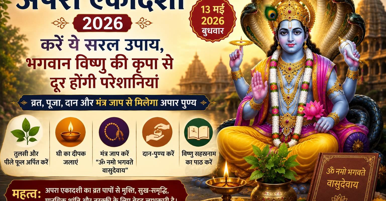 Apara Ekadashi 2026: अपरा एकादशी पर करें ये सरल उपाय, भगवान विष्णु की कृपा से दूर होंगी परेशानियां