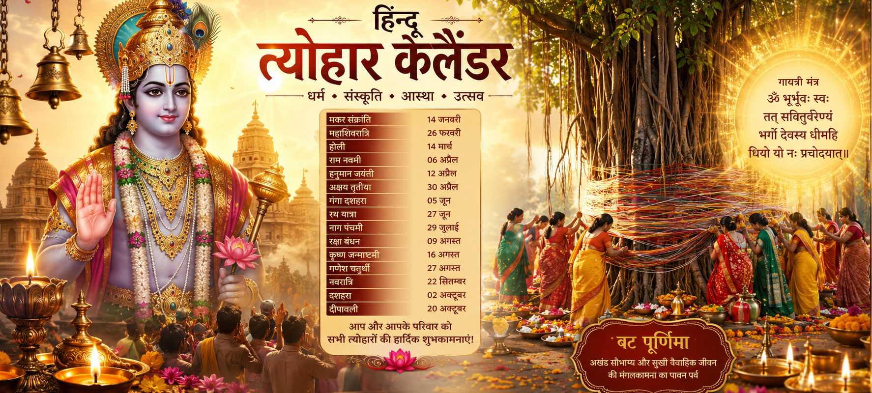 जून 2026 व्रत-त्योहार कैलेंडर: निर्जला एकादशी से वट पूर्णिमा तक, जानें पूरे महीने के प्रमुख पर्व