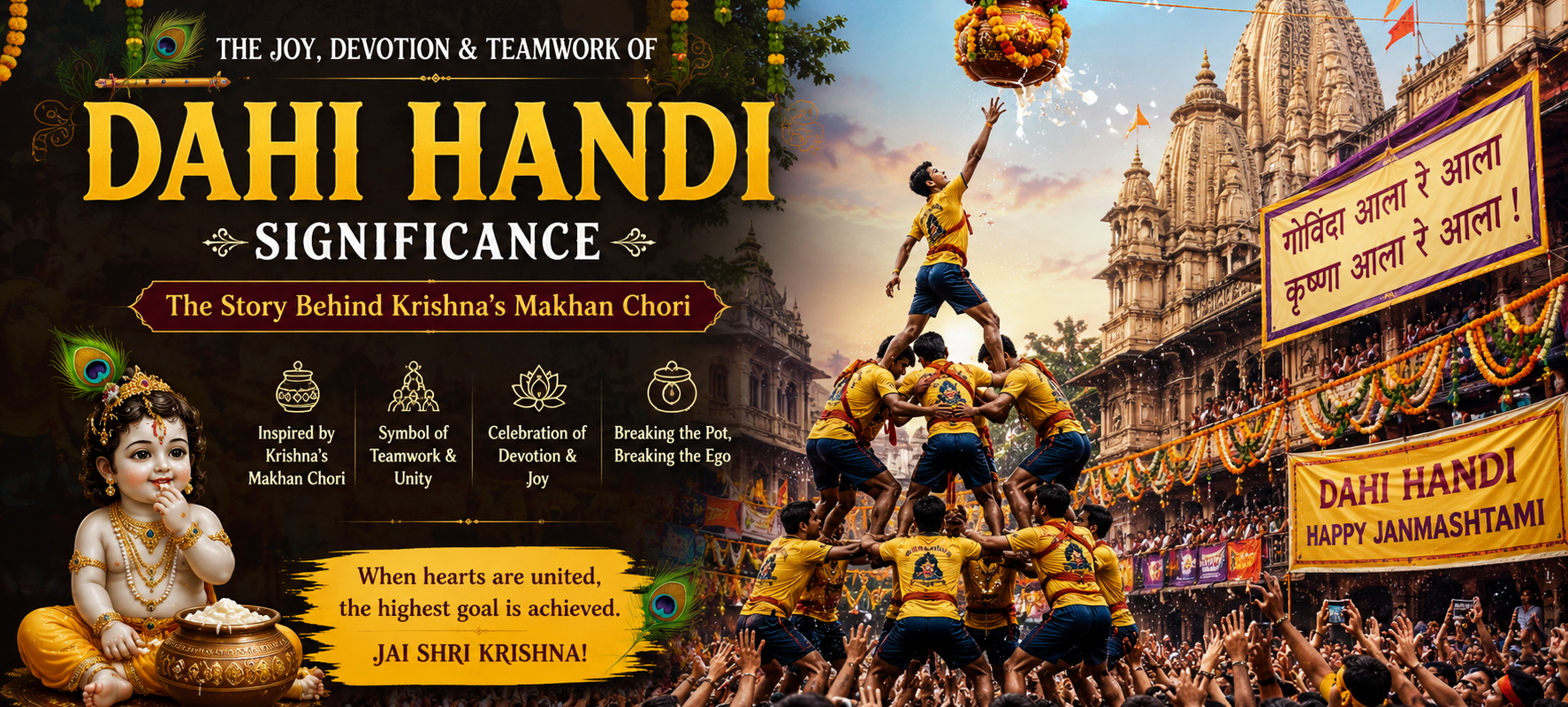 Dahi Handi Significance: The Story Behind Krishna’s Makhan Chori