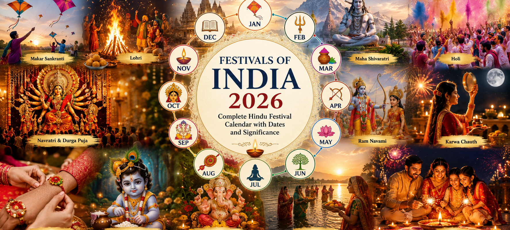 Festivals of India 2026: Complete Hindu Festival Calendar with Dates and Significance