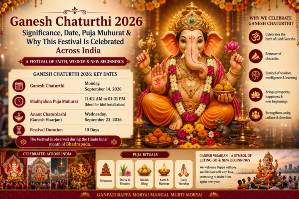 Ganesh Chaturthi 2026: Date, Puja Muhurat, Significance & Why This Festival Is Celebrate