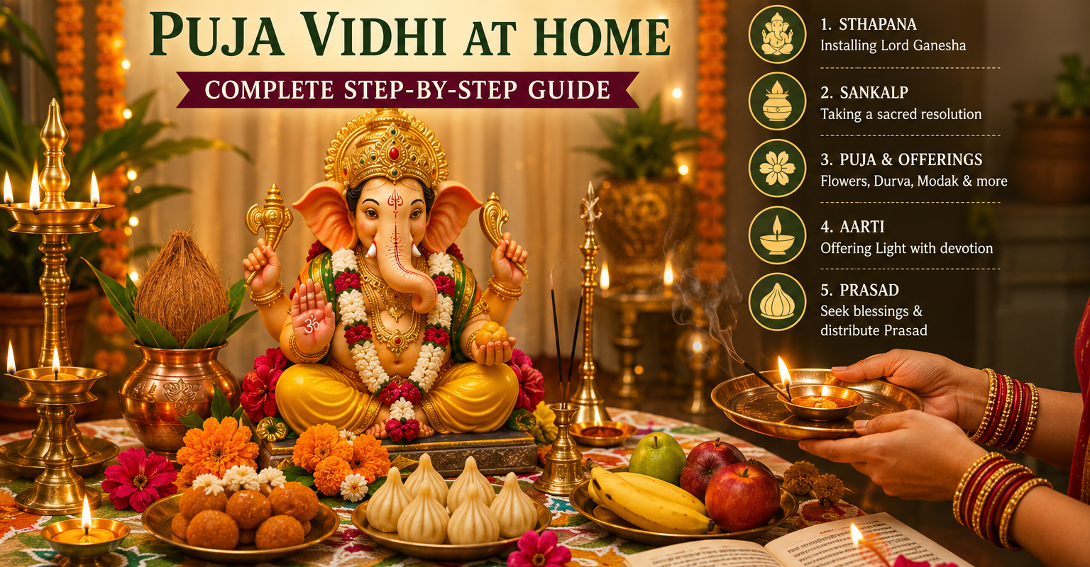 Ganesh Chaturthi Puja Vidhi at Home: Complete Step-by-Step Guide