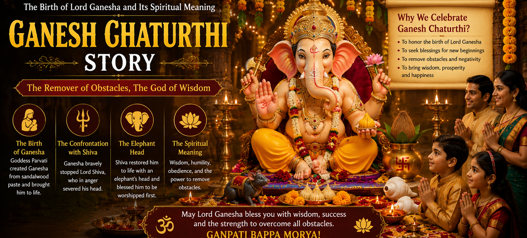 Ganesh Chaturthi Story: The Birth of Lord Ganesha and Its Spiritual Meaning