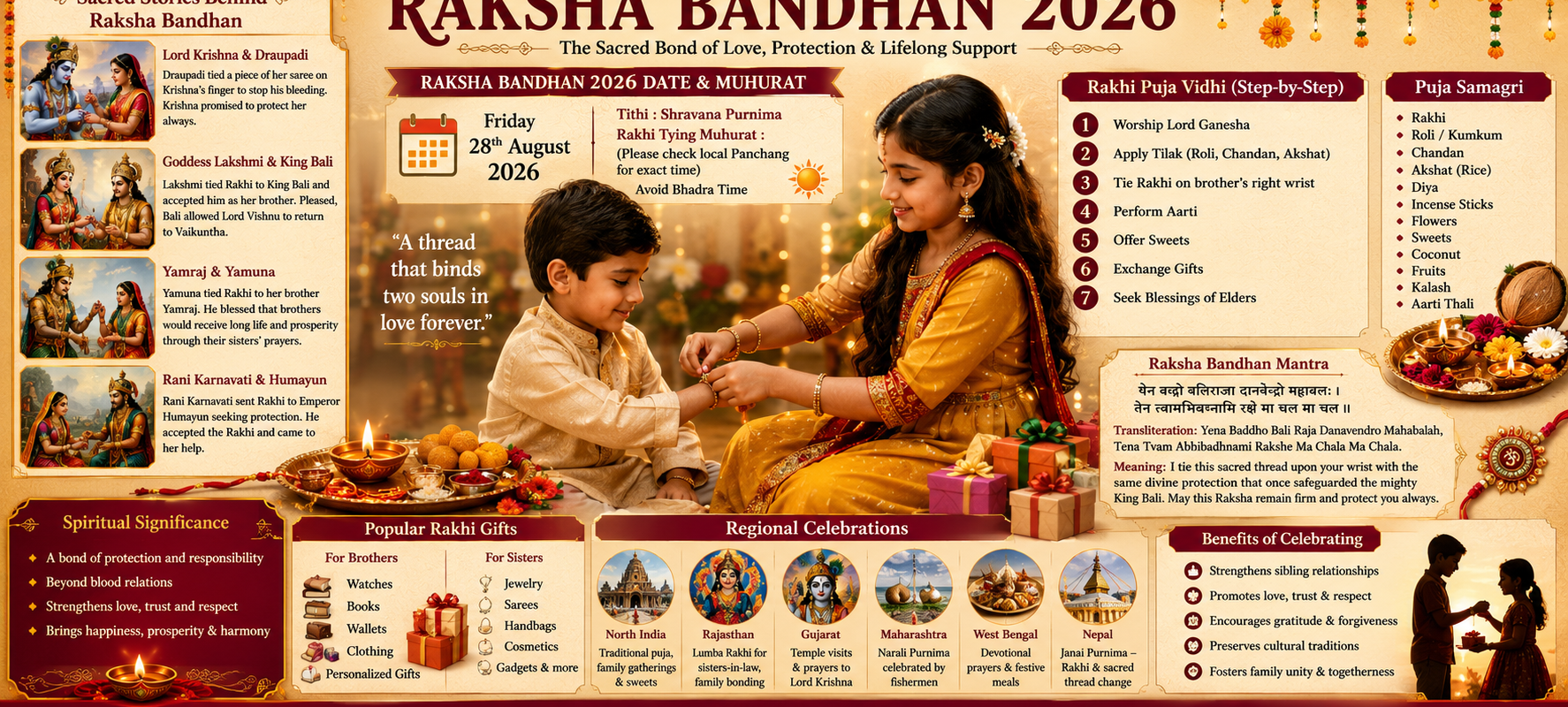 Raksha Bandhan 2026: Date, Muhurat, Story, Significance & Why Is Raksha Bandhan Celebrated?