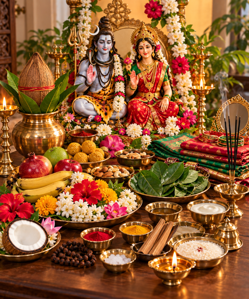 Goddess Parvati performing penance for Lord Shiva in the story of Hartalika Teej