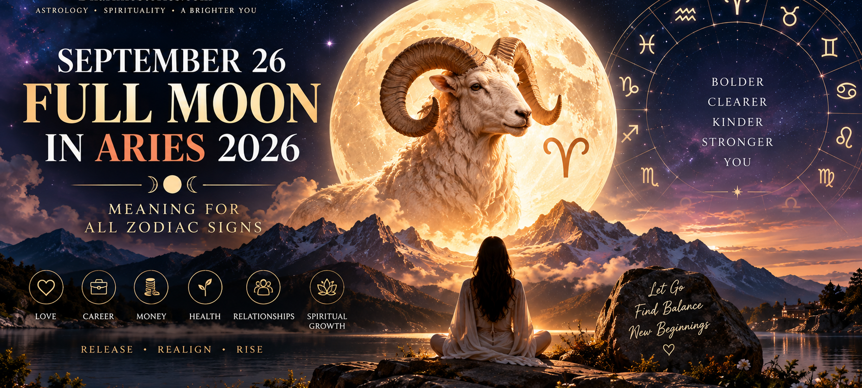 September 26 Full Moon in Aries 2026: Meaning for All Zodiac Signs